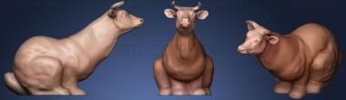 3D мадэль Кроличья корова (STL)